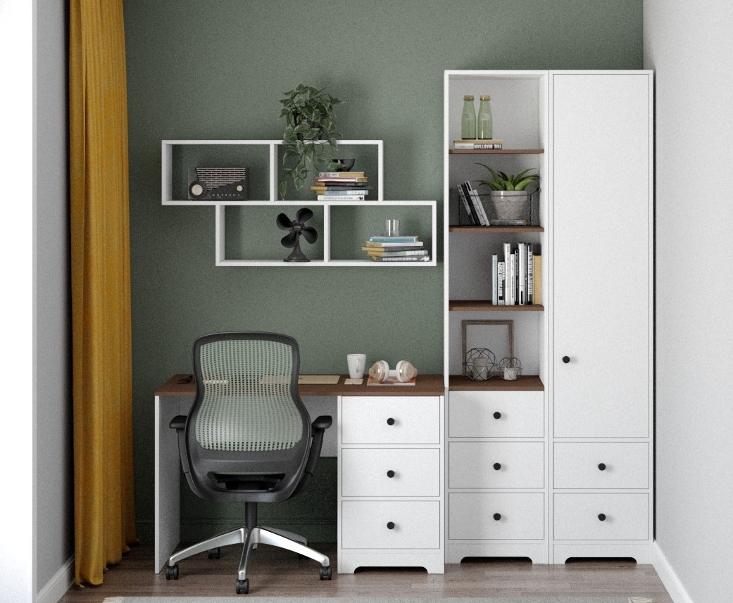 Комплект для школьника Норд Каньон (стол + два пенала + полка)