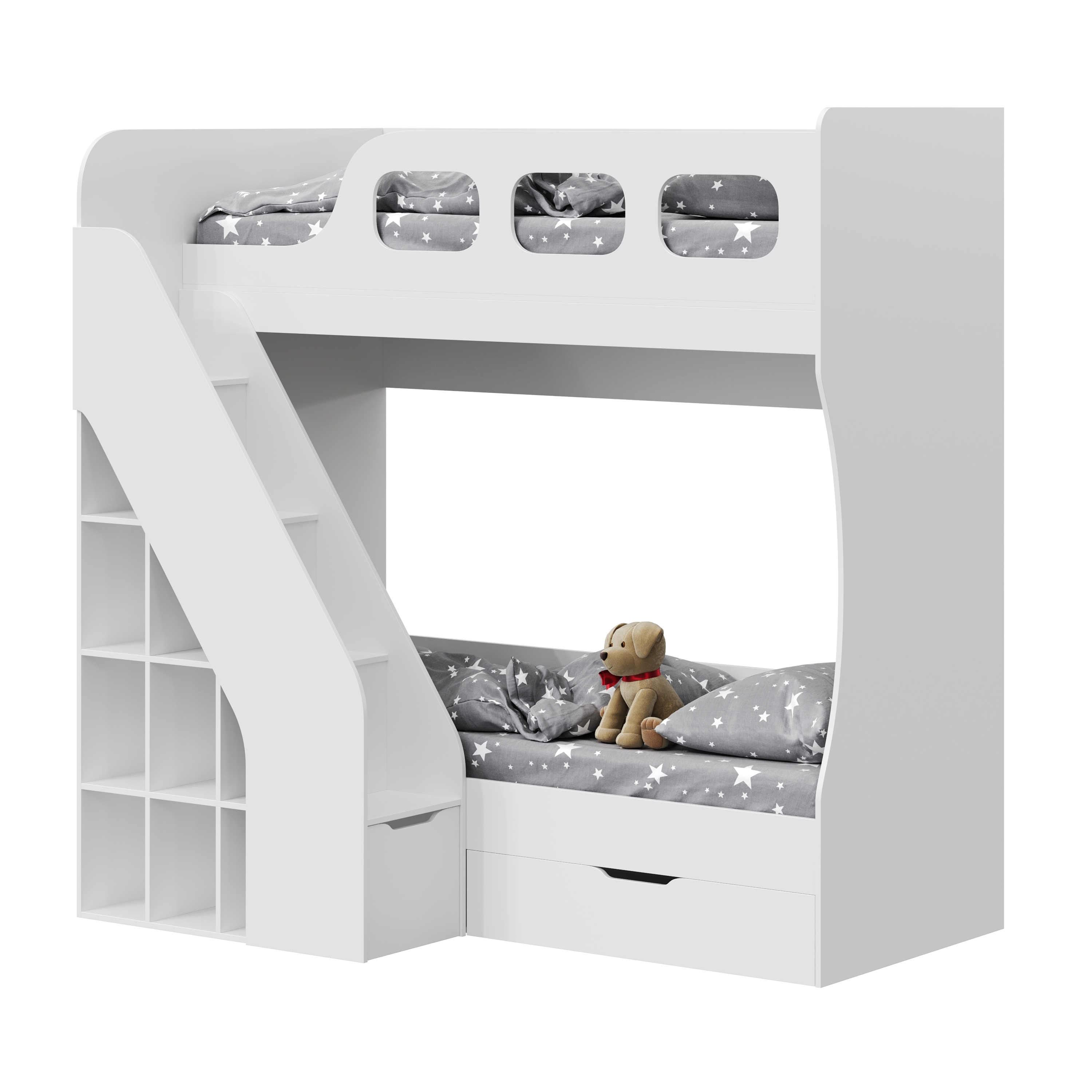 Кровать двухъярусная Умка-4 (лестница слева) 190х80