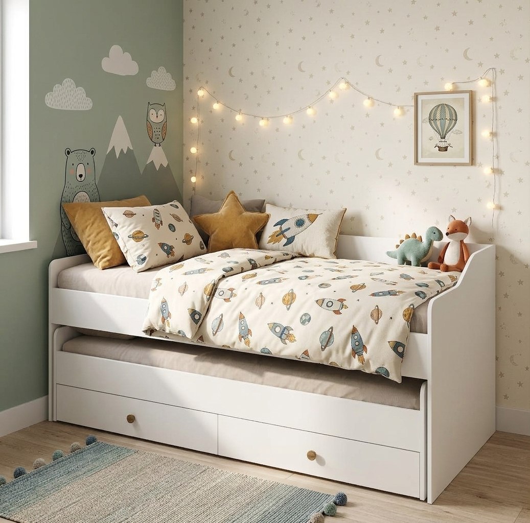 Двухъярусная выдвижная кровать Портал 200х90 + 190х80 