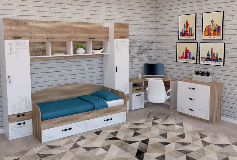 Комплект коллекции мебели Твой Стиль с угловым столом 