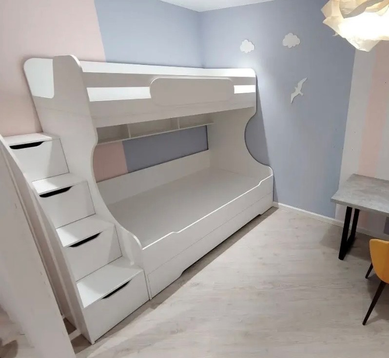 Кровать Биг 120х200 (цвет белый)