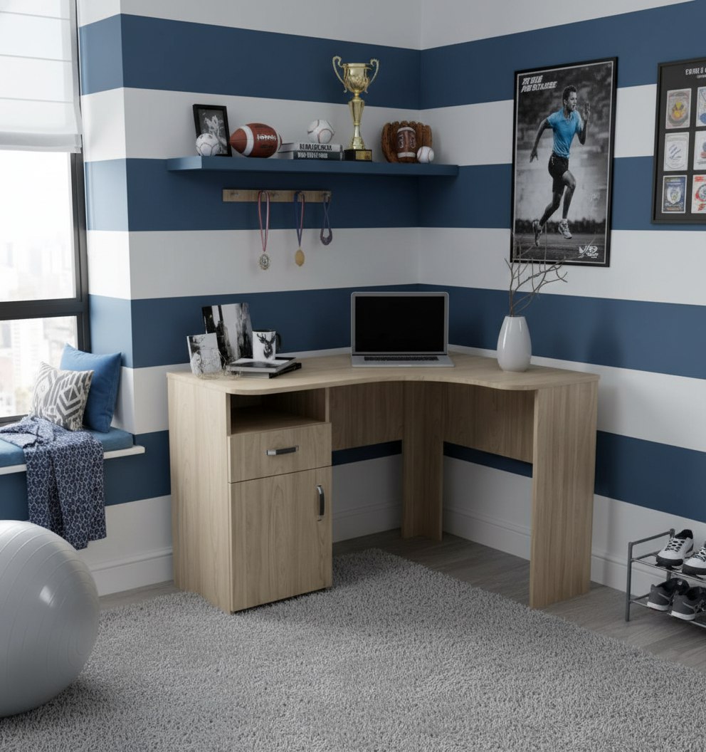 Стол угловой (вяз швейцарский) левый/правый