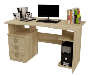 Стол КСТ-08 (дуб сонома, ручки круглые)