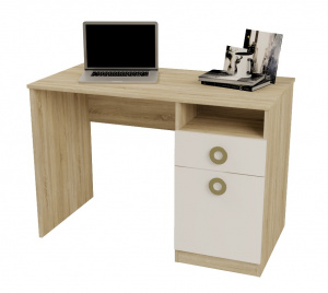 Стол Комфорт (дуб сонома + белый) правый/левый