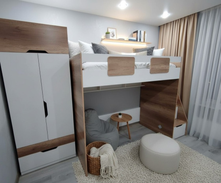 Кровать-чердак коллекции Мозаика 190х90  от Династия Kids