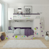Кровать-чердак Цветы-4 + кровать Цветы-6 от Династия Kids