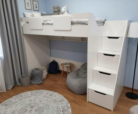 Кровать-чердак 190х90 коллекции Мозаика-2  от Династия Kids