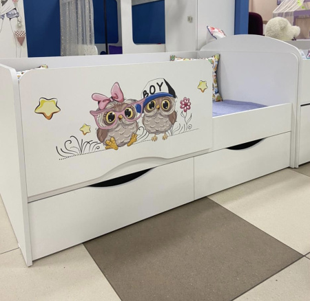 Кровать Малютка Совята 140х80  от Династия Kids