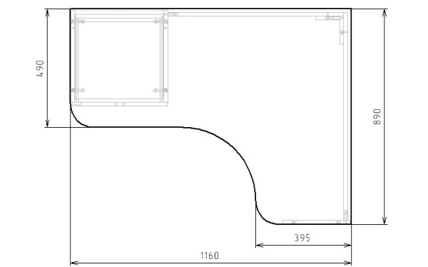 Стол угловой (вяз швейцарский) левый/правый от Династия Kids