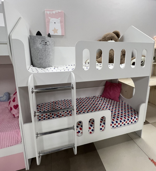 Двухъярусная кровать Домик 160х80  от Династия Kids
