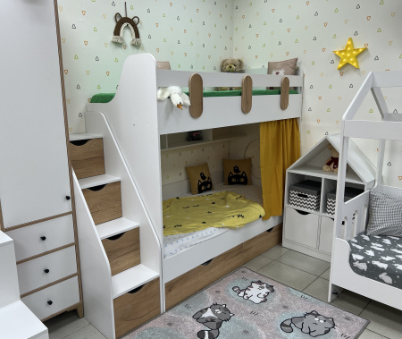 Двухъярусная кровать Фортуна 180х80 (размеры и цвета разные) от Династия Kids
