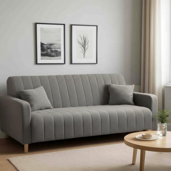 Диван раскладной Сэнд 120х190 с ящиком (велюр Олива)