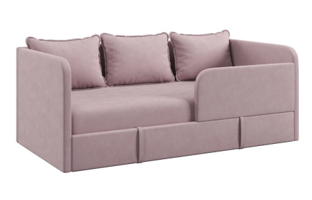 Диван-кровать Кэви (всё в комплекте). Велюр Velutto 11 (пудровый)