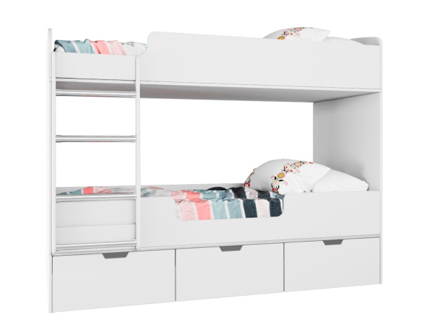 Кровать 2-х ярусная Малыши Двойняшки (лестница слева) 180х80