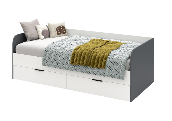 Кровать коллекции Брайт Графит-2