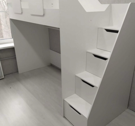 Кровать-чердак коллекции Мозаика 190х90  от Династия Kids