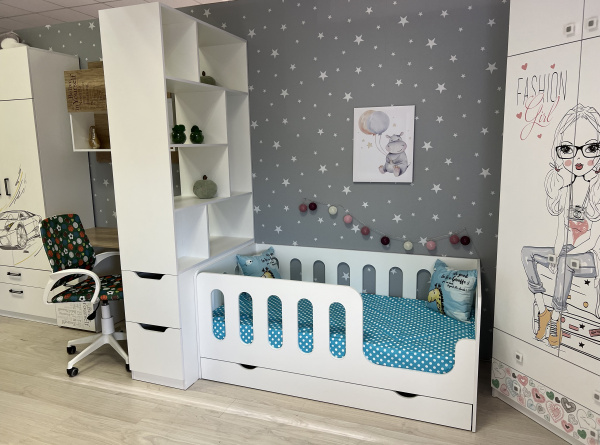 Стеллаж перегородка для зонирования (ширина 1000 мм) от Династия Kids