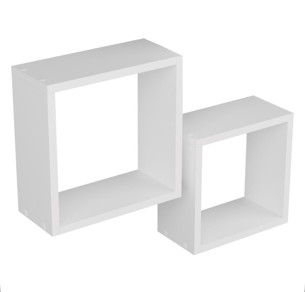 Комплект интерьерных полок Кубики (цвет белый)