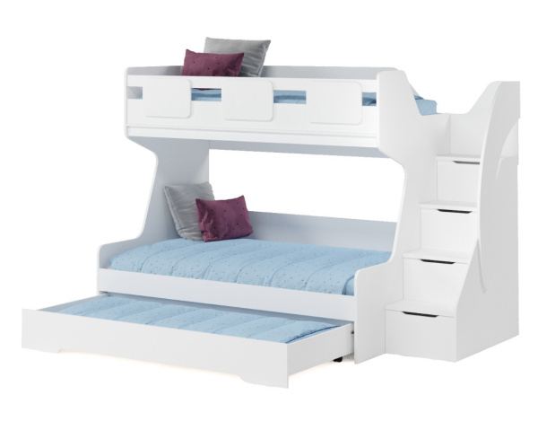 Кровать МЕГА ПРЕМИУМ 120х200 (цвет белый)