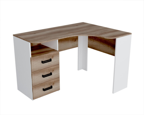 Стол угловой Твой Стиль с 3 ящиками (без принта)