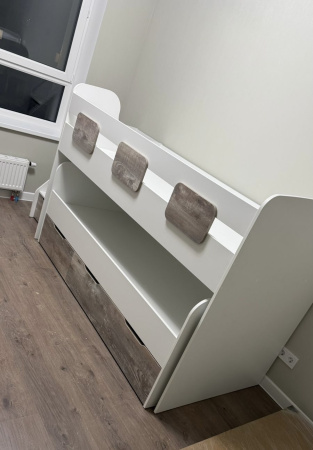 Двухъярусная кровать Городок (цвет белый). Правая/левая от Династия Kids