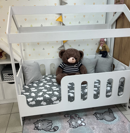 Кровать домик Теремок 160х80 (без ящика) от Династия Kids