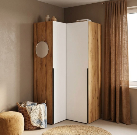 Шкаф угловой коллекции Брайт Золотистый от Династия Kids