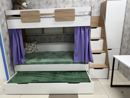 Кровать-чердак коллекции Мозаика 190х90  от Династия Kids