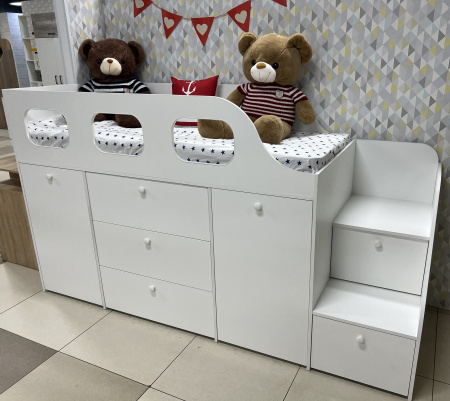 Кровать-чердак Хэппи 180х80  от Династия Kids