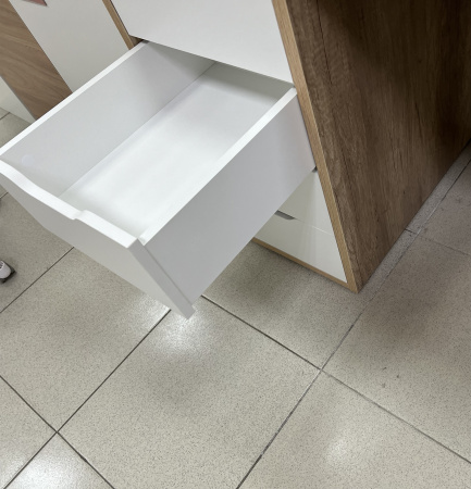 Стол Соло 120 см (дуб каньон+белый)  от Династия Kids