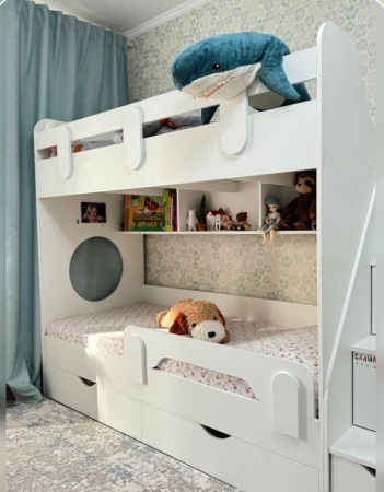 2-х ярусная кровать Фортуна 180х80 (цвет белый)