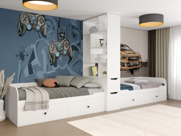 Комплект мебели Норд для 2 детей (с зонированием) от Династия Kids