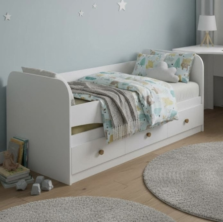 Кровать 160х80 Умка-5 (ручки - дуб) от Династия Kids