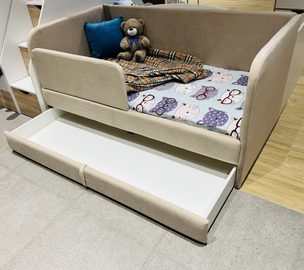 Мягкая кровать Nepos 160х80 (велюр Velutto - цвета разные) от Династия Kids