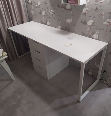 Стол Соло 120 см (дуб каньон+белый)  от Династия Kids