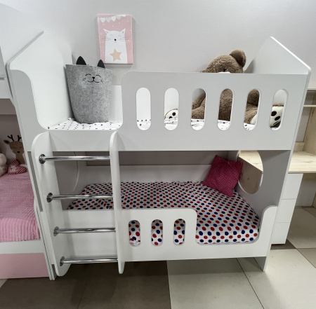 Двухъярусная кровать Домик 160х80  от Династия Kids