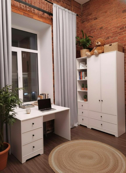 Комплект коллекции Норд: стол + шкаф + стеллаж