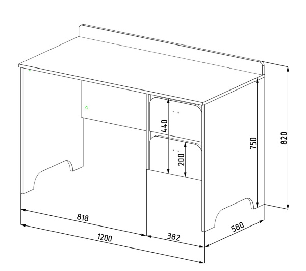 Стол Юни 120 см (серебро+белый) от Династия Kids