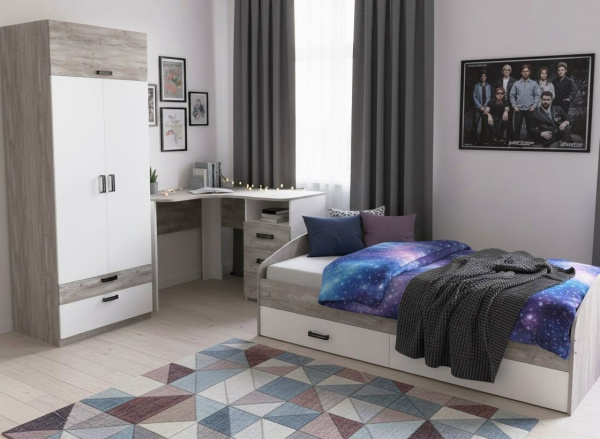 Комплект коллекции Гранд (стол угловой + шкаф + кровать)