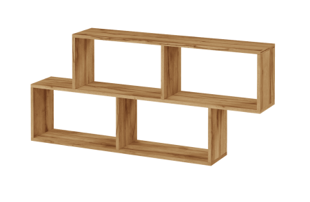 Комплект для 2 детей Брайт Золотистый (2 стола + стеллаж + 2 полки дуб золотистый) от Династия Kids