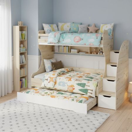 Кровать двухъярусная БИГ (цвет белый) 200х120 от Династия Kids