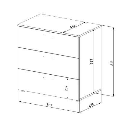 Комод коллекции Фрегат от Династия Kids
