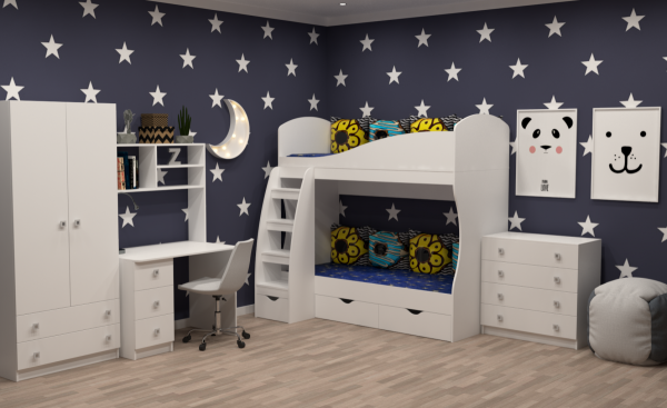 Комплект мебели Умка с 2-х ярусной кроватью 