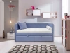 Мягкая кровать Эрмика 160х80. Велюр Teddy 311 (голубой) 
