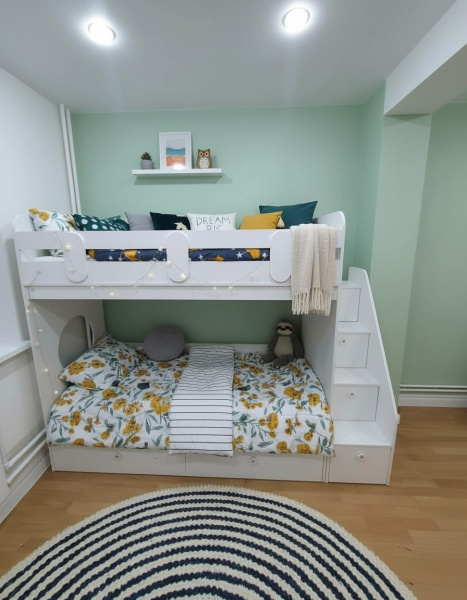 Кровать двухъярусная Фортуна-2 (цвет белый) 180х80 от Династия Kids