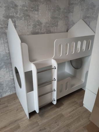 Двухъярусная кровать Домик 160х80  от Династия Kids