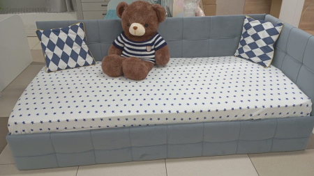 Мягкая кровать Бонни 200х90 (угол универсальный). Велюр Velutto - 2 цвета в продаже от Династия Kids