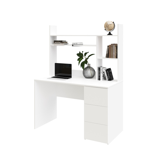 Стол письменный Практик 1200 мм (белый). Левый/правый от Династия Kids