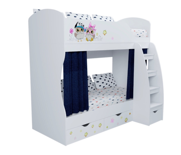 Кровать двухъярусная коллекции Совята 180х80