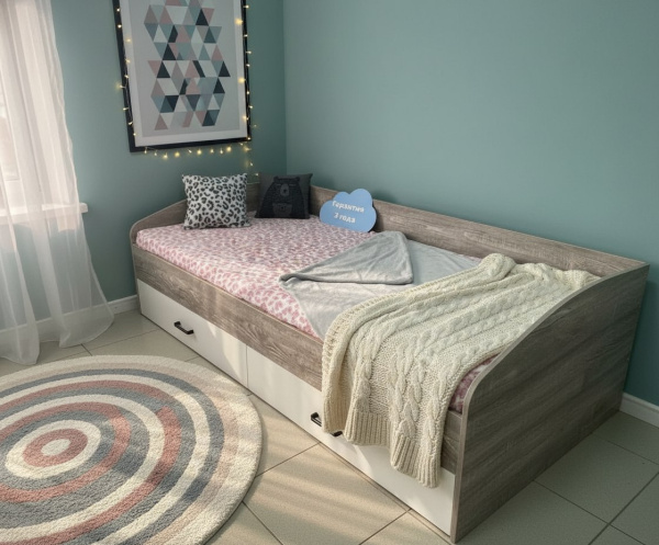 Кровать 200х90 коллекции Гранд (прямая спинка) от Династия Kids